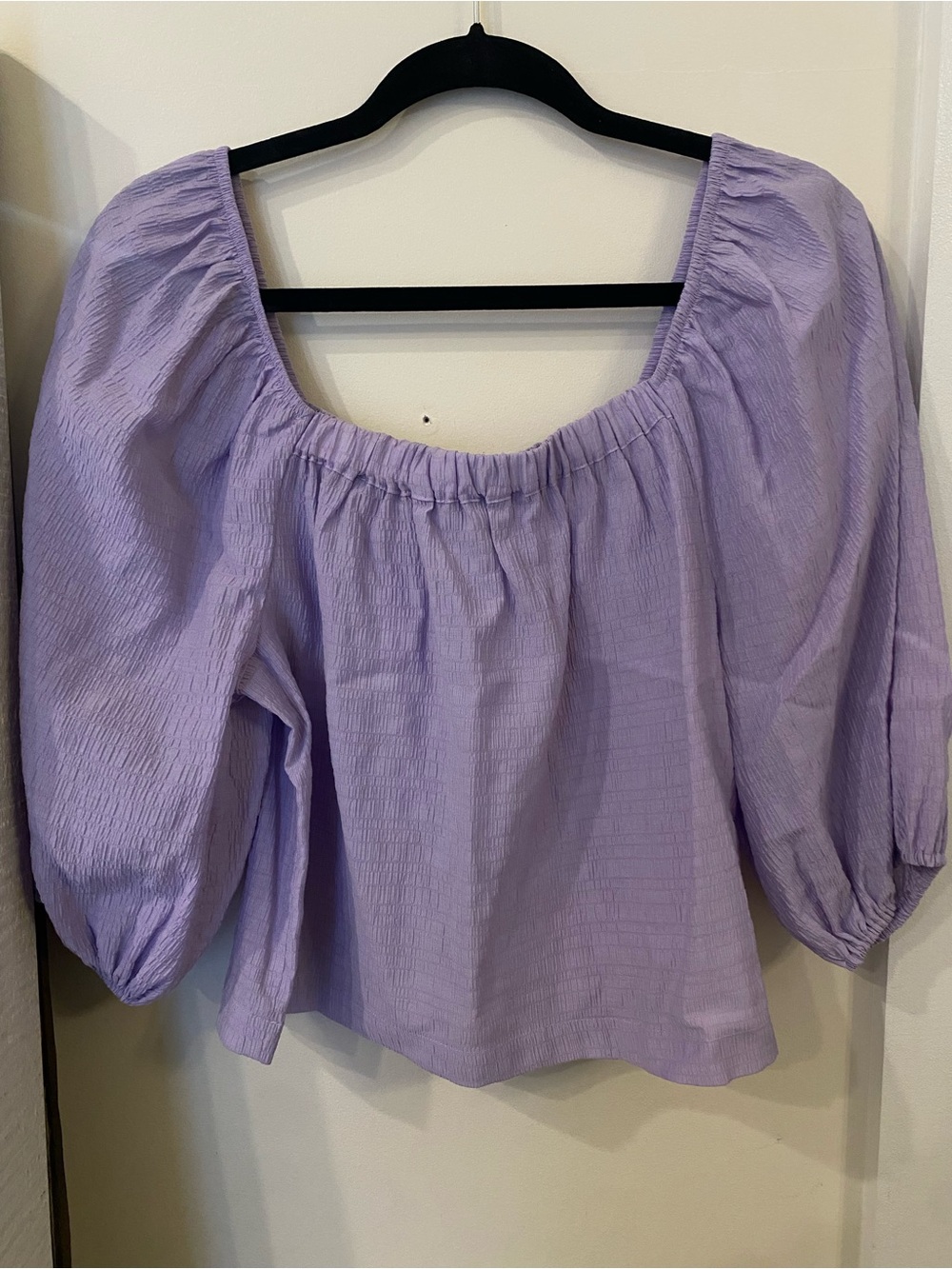 BB Dakota Lilac Squareneck Short Sleeve top